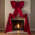 Large Red Velvet Christmas Tree Bow, Oversized Holiday Decoration
