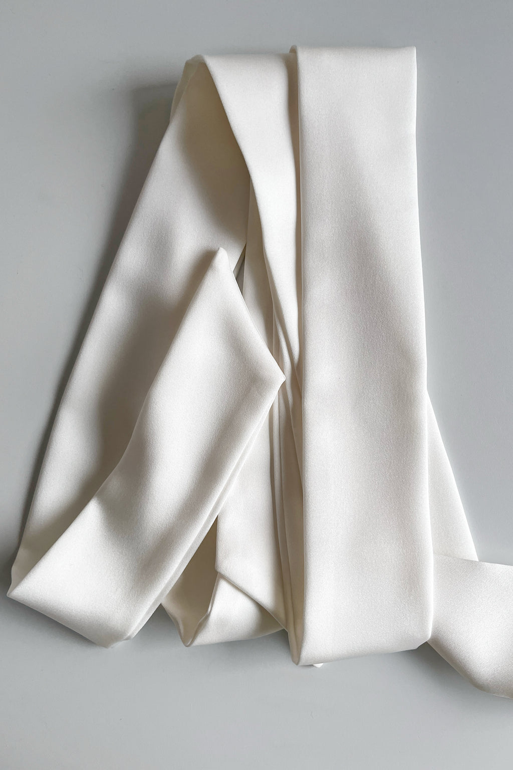 Minimalist Long Satin Skinny Scarf (6cm Width) | Elegant Draped Neck & Shoulder Ribbon | Bridal & Everyday Styling
