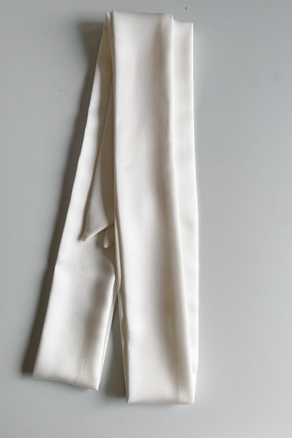 Minimalist Long Satin Skinny Scarf (6cm Width) | Elegant Draped Neck & Shoulder Ribbon | Bridal & Everyday Styling