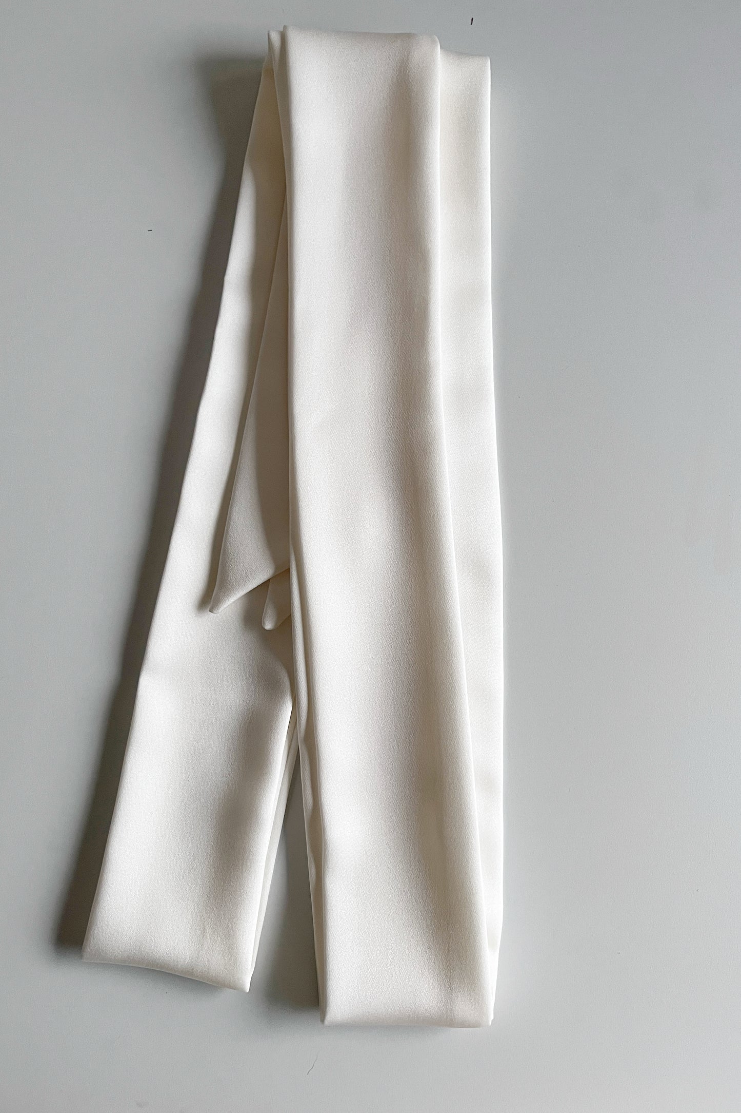 Minimalist Long Satin Skinny Scarf (6cm Width) | Elegant Draped Neck & Shoulder Ribbon | Bridal & Everyday Styling
