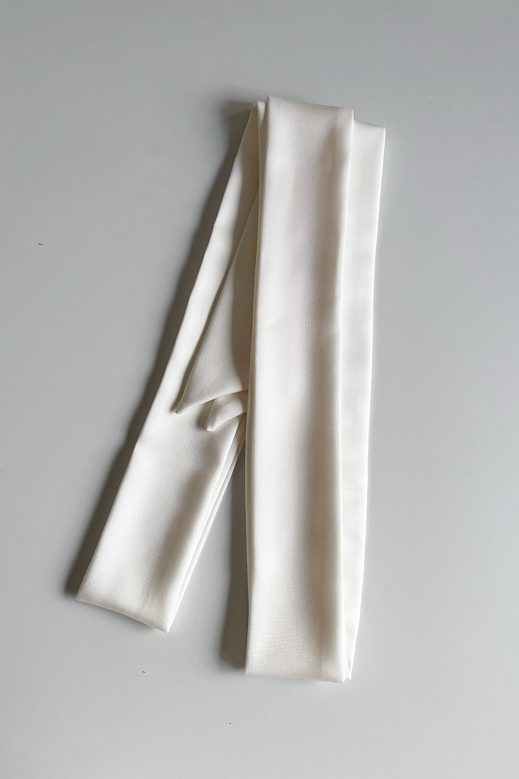 Minimalist Long Satin Skinny Scarf (6cm Width) | Elegant Draped Neck & Shoulder Ribbon | Bridal & Everyday Styling