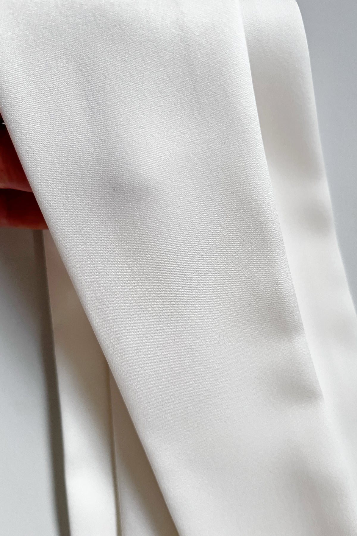 Minimalist Long Satin Skinny Scarf (6cm Width) | Elegant Draped Neck & Shoulder Ribbon | Bridal & Everyday Styling