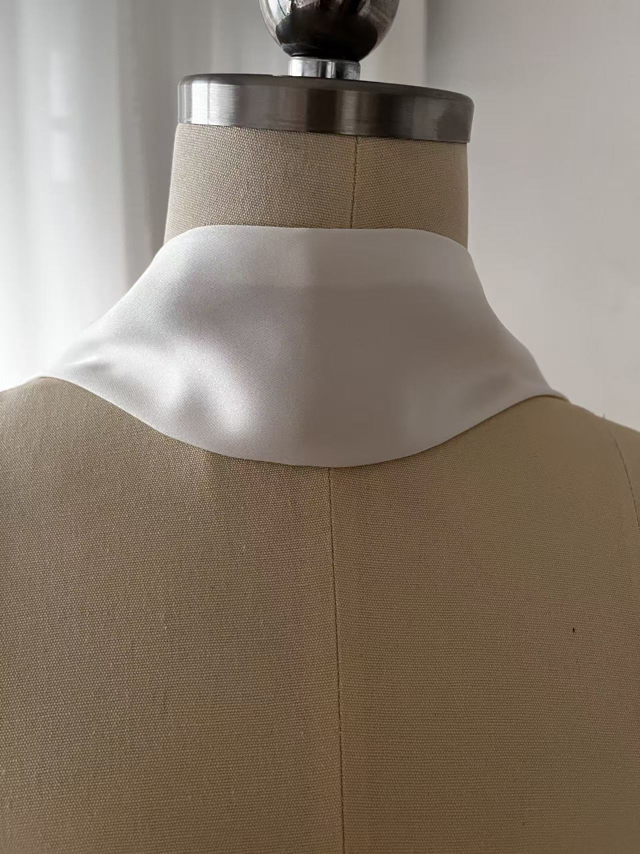 Minimalist Long Satin Skinny Scarf (6cm Width) | Elegant Draped Neck & Shoulder Ribbon | Bridal & Everyday Styling