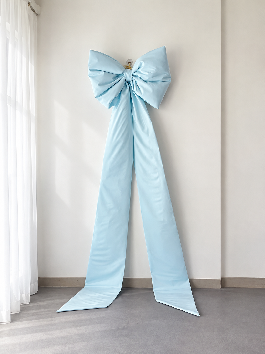 Light Blue Christmas Tree Bow | Giant Oversized Bow