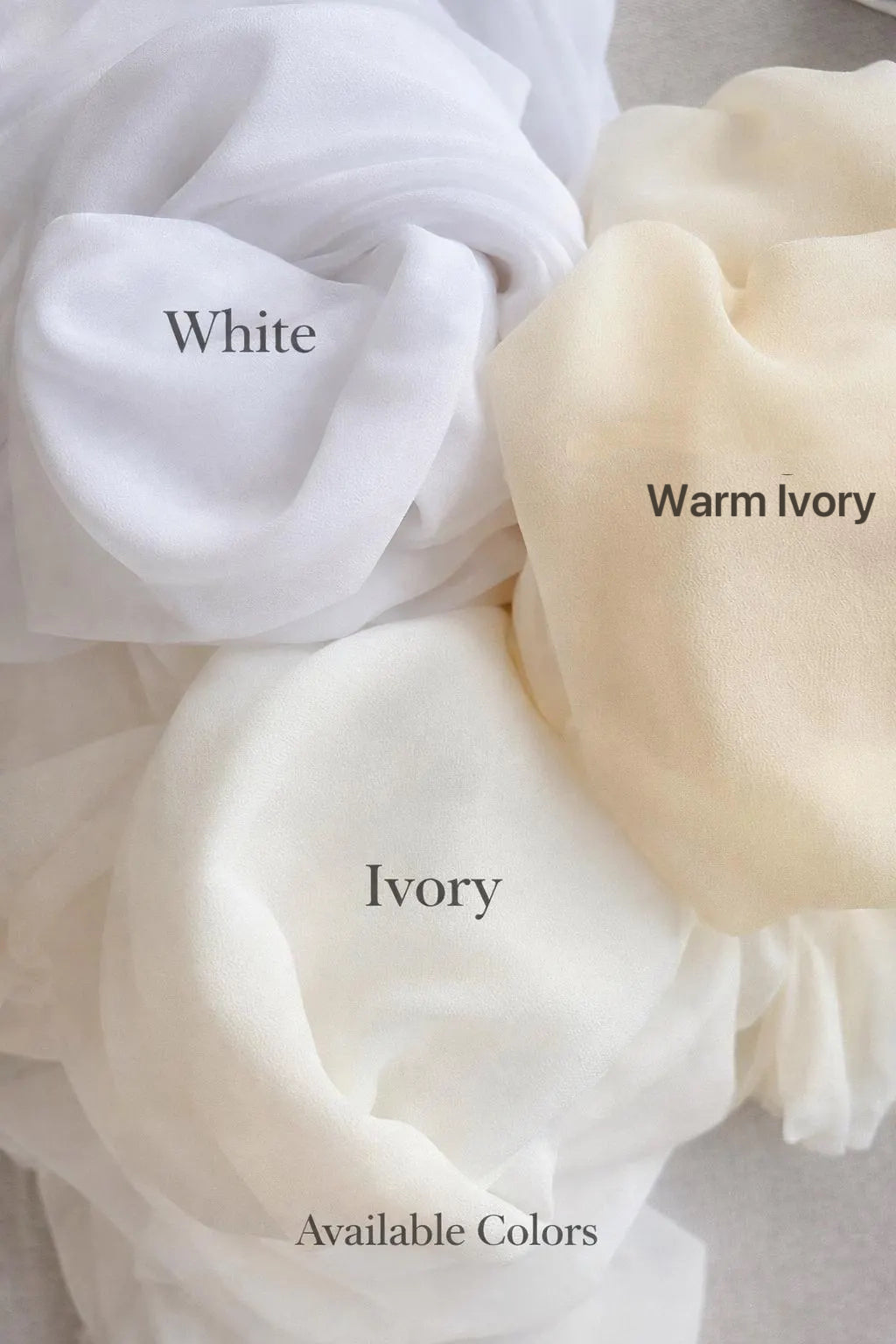 Ivory Chiffon Wrap Top, Lightweight Sheer Evening Cover Up, Soft Draped Shoulder Shawl, Elegant Resort Layer