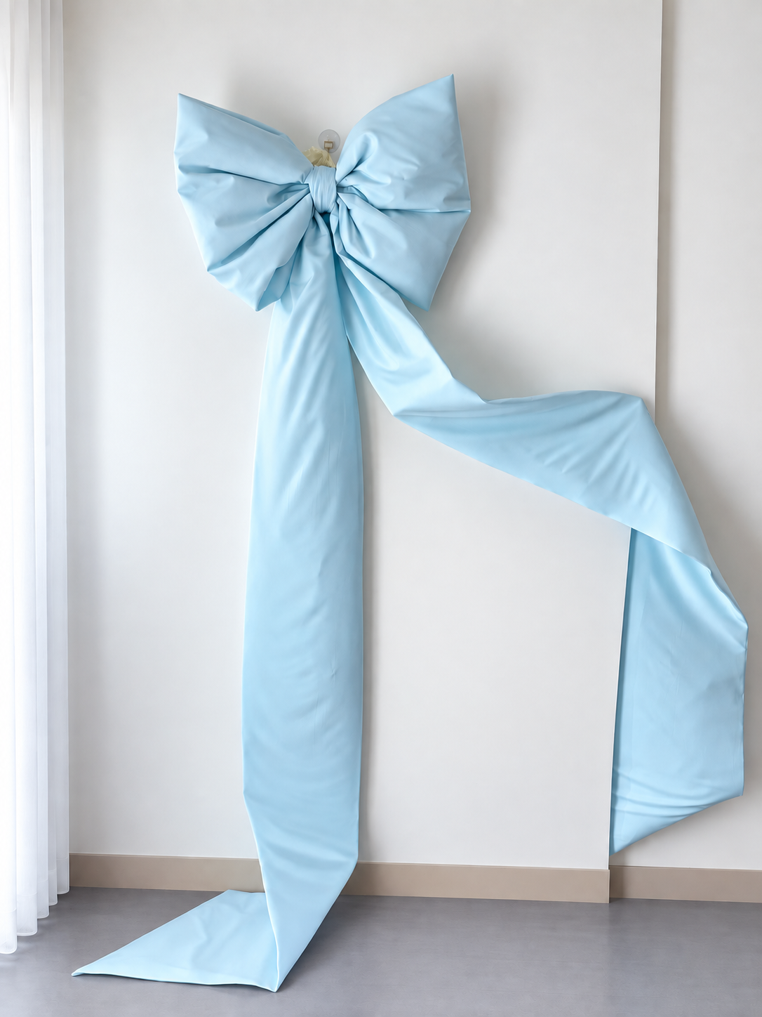 Light Blue Christmas Tree Bow | Giant Oversized Bow